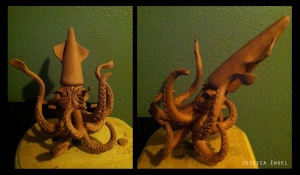 Squid in progress, chavant clay. 